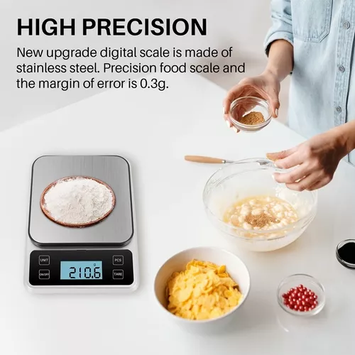 1 Báscula De Cocina Para Alimentos, 5000 G X 0,1 G Báscula Digital Gramos Y  Onzas