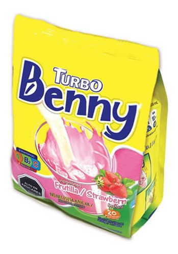 Saborizante Leche Sin Gluten Turbo Benny Frutilla 200 Gr