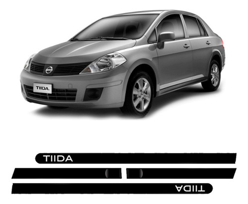 Moldura Negra Nissan Logo Tiida 4p