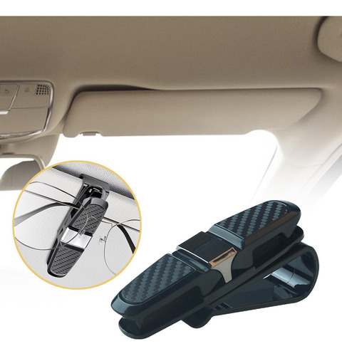 2 Soporte Genérico Para Gafas De Sol Para Visera De Coche,