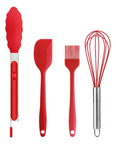 Juego De Utensilios De Cocina De Silicona, 4 Unidades, Espát