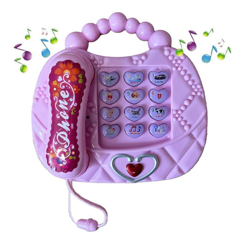 Telefone Musical Infantil Brinquedo Educativo Luzes E Som