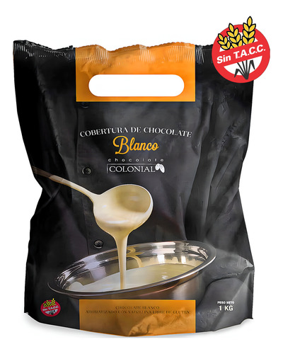 Chocolate Cobertura Colonial Blanco X 1kg X 1 - Cotillón Waf