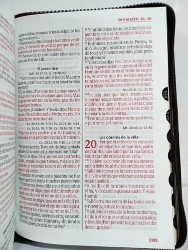 Imagen 7 de 9 de Biblia Letra Gigante Rvr1960 Imitación Café, Cierre E Índice
