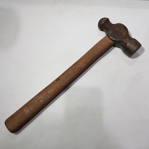 Imagen 1 de 7 de Antiguo Martillo Herrero Bolita Mango Roble Orig Mag 59356