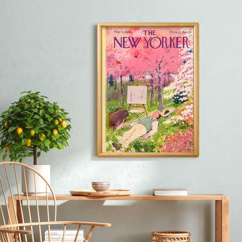 The New Yorker Art Cover Cuadros Con Marco De Madera Varios