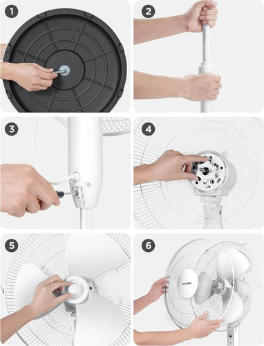 Pelonis 16 Ventilador Oscilante De Pie Con Control Remoto De