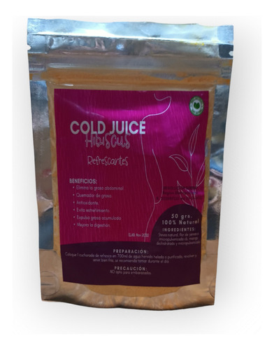 Quemador De Grasas Antioxidante Flor De Jamaica Cold Juice