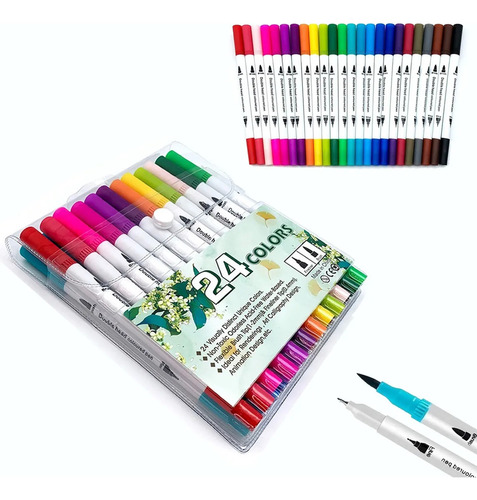Pen Brush Pen Pen Pen Pen Two Bridges, Kit De Letras De 24 N