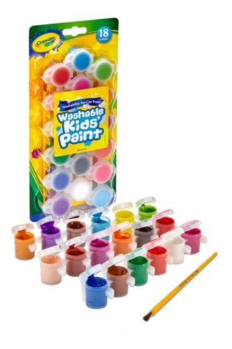 Imagen 1 de 2 de Set De Pinturas Lavables Para Niños 18 Colores Crayola