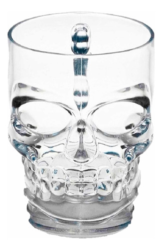 Jarro De 500 Ml Forma De Calavera Cristal Transparente