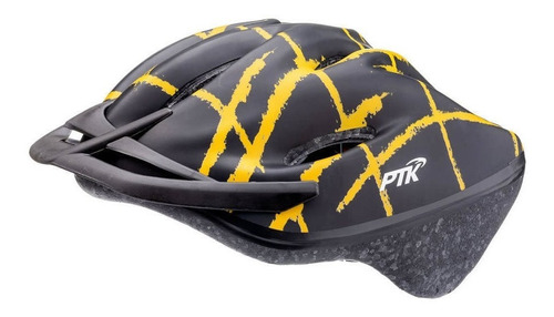 Capacete Ptk Podium Preto/amarelo Tam. U (56-61cm) Cor Amarelo Tamanho 56-62cm