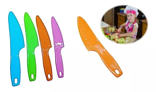 Juego Cuchillos Seguro Fruta Verduras Niños 10 Pzs Plástico