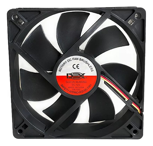 Cooler Fan Para Gab. 120mm 3 Pinos/molex Preto Dex Box