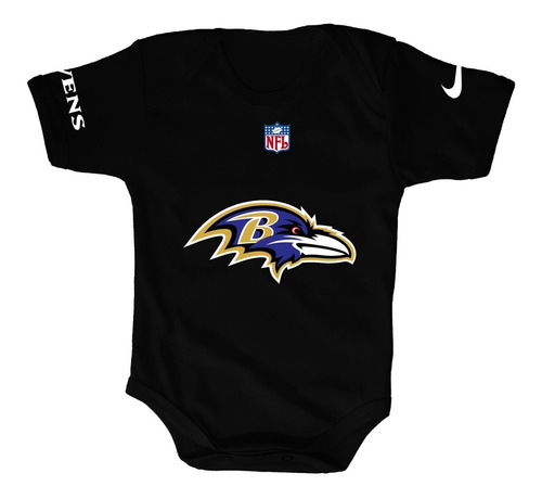 Pañalero Personalizado Bebe Futbol Baltimore Ravens Algodon