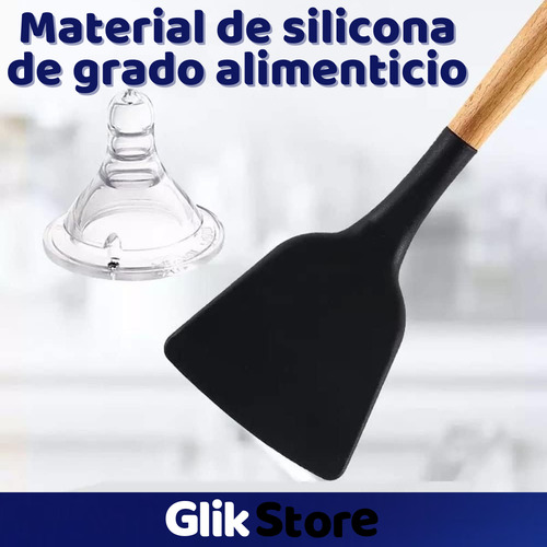 Set Untensillos Cocina Silicona Cuchillos 19 Piezas Completo