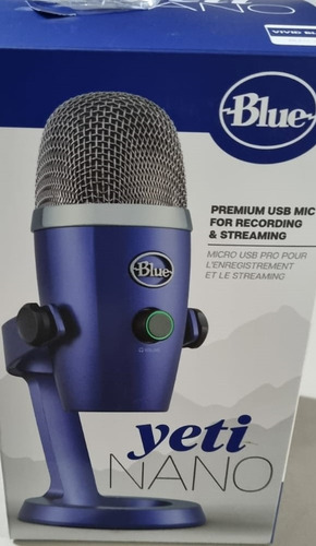 Micrófono Blue Yeti Nano Azul Usb + Filtro Pop (nuevo) (Usado)