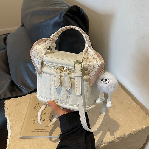 Bolso Pequeño Moderno Para Mujer, Bufanda De Seda Con Cadena