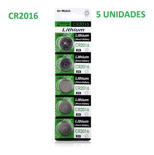 5 Baterías O Pilas Tipo Moneda Cr2016 Lm2016 Kcr2016 Br2016