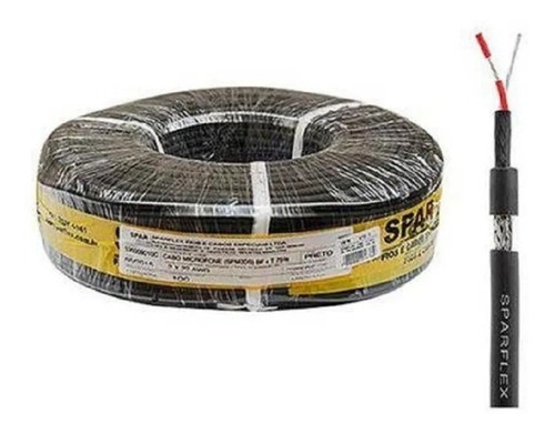 Cabo Microfone Sparflex 2x0,30 Balanceado Bft Rolo C/ 50mts