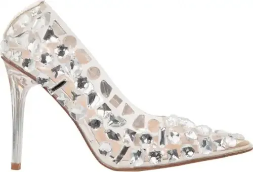 Zapatillas transparentes con piedras sale
