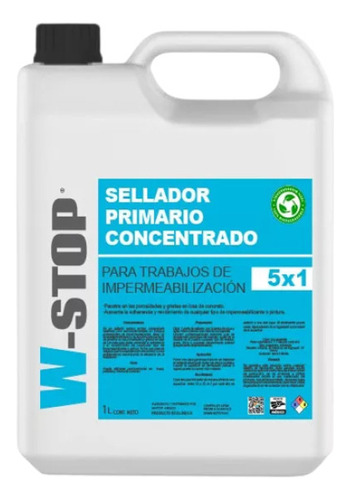 Sellador W-stop Primario Concentrado 1l Para Impermeabilizar