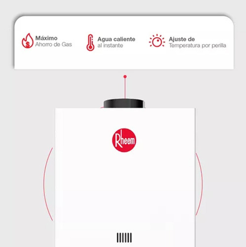 Calentador De Agua Rheem Instantáneo Gas Natural 7 Kw