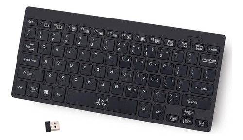 Mini Teclado Inalambrico Para Pc, 78 Teclas | Negro/sr