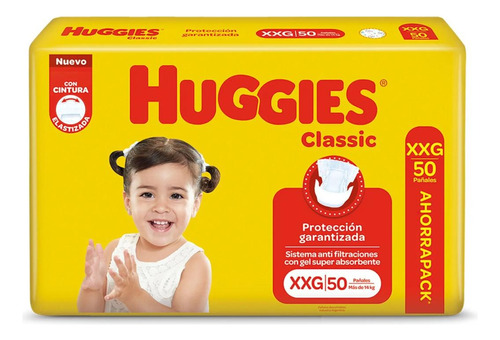 Huggies Triple Protección Xxg X50 Nuevo - Cintura Elastizada