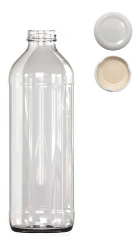 Set X12 Botellas Vidrio C/ Tapa P/ Jugo Agua Leche 910 Cc 25x8 Cm