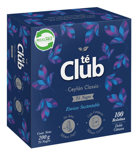 Té Club Ceylán Negro 100 Bolsitas 