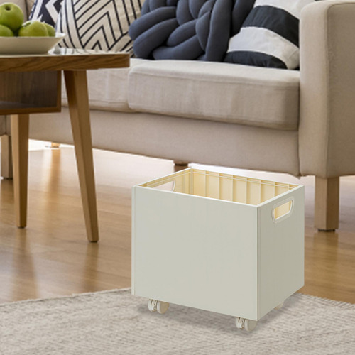 Caja De Almacenamiento De Libros Apilable Con Ruedas,