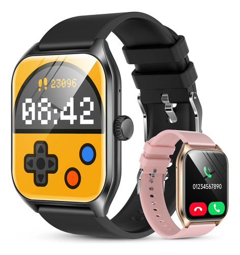 Reloj Smartwatch 1.96  Para Mujer Hombre Bt5.3 Ip68 Llamadas