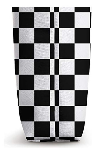 Bolso De Mano Con Estampado De Cuadros En Blanco Y Negro Par