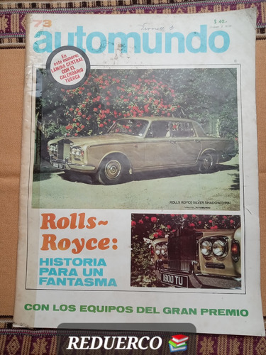 Automundo 73 Rolls Royce Calendario 28/9/1966