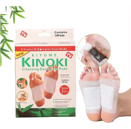 Kit 10 Cajas Parches Pies Kinoki Detox Relajacion Bienestar