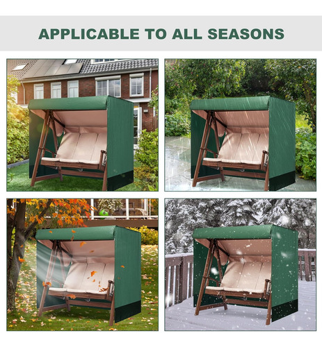 Impermeable 3 Plazas Swing Cubierta Jardín Patio Hamaca CoLG