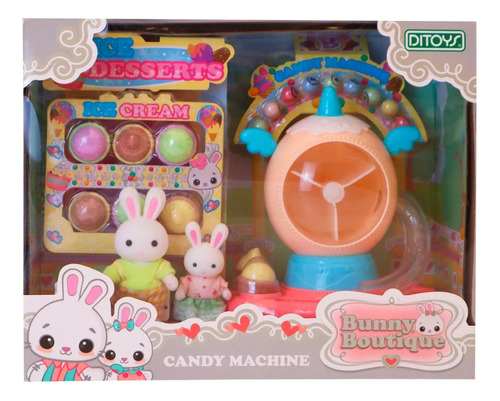 Bunny Boutique Candy Machine+2 Figuras+1 Mascota Ditoys 2551