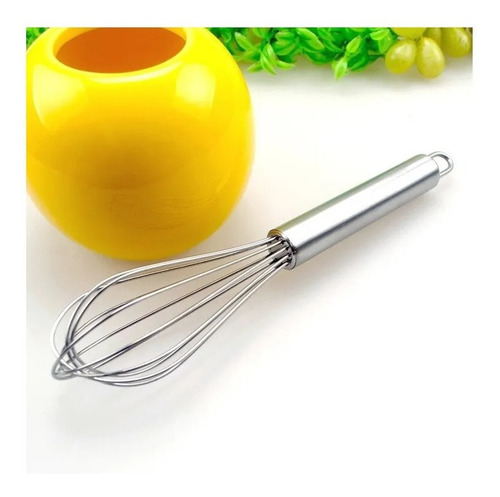 Batidor Manual Mango Acero Inoxidable 30cm Repostería Grande
