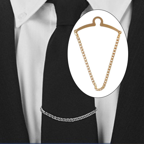 Imagen 3 de 11 de 2xmoda Hombres Corbata Cadena Chapado En Oro Clásico Regalo