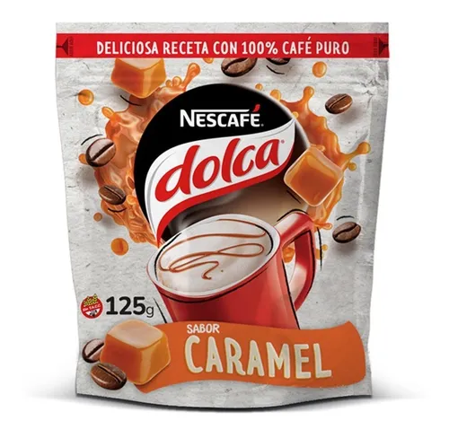 Cafe Nescafe Dolca Caramel 125g Latte Dulce Leche Sin Tacc