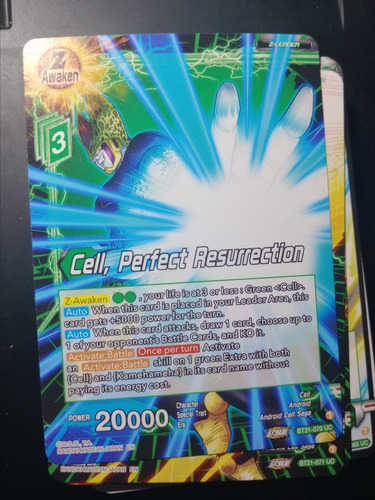 Cell, Perfect Resurrection-carta Dragon Ball Bandai