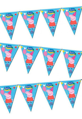 Art.fiesta Decoración Cumpleaños Infantil Peppa Pig Banderín