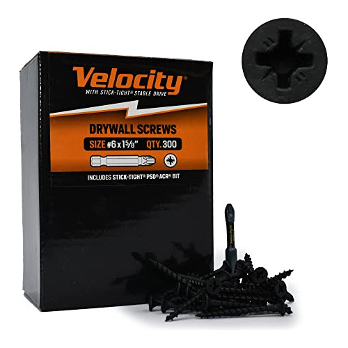 Pack De Tornillos Paneles De Yeso Velocity Broca Inclui...