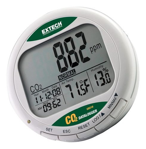 Monitor Co2 Calidad Del Aire Escritorio Extech Co210