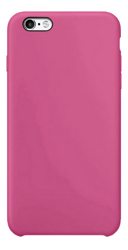 Capa Capinha Silicone Veludo Compatível C/ iPhone 6 E 6s Cor Rosa Hibisco