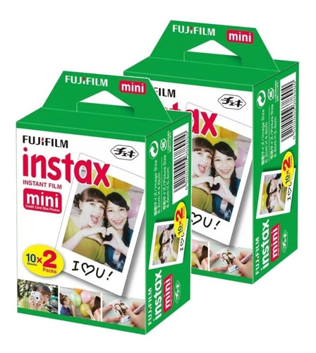 2 Pack Fujifilm Cartucho Instax Mini Iso 800 40 Hojas