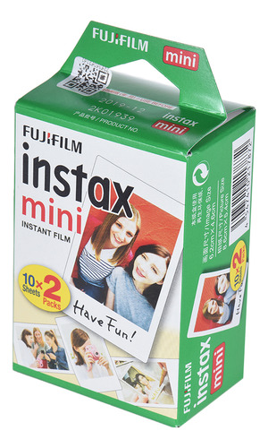 Película Blanca De 20 Hojas, Papel Pequeño Instax Mini Fujif