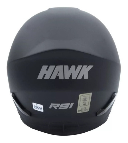 Imagen 4 de 4 de Casco para moto integral Hawk RS1 negro mate talle XL