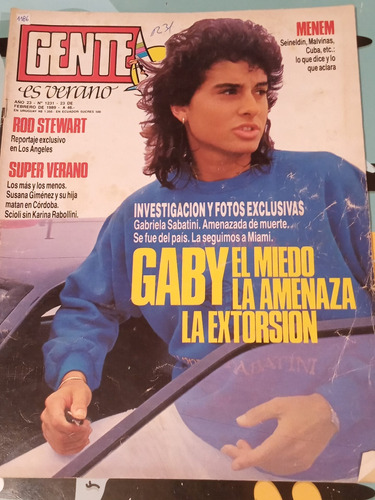 Revista Gente Scioli Alfano Gimenez Monzón Menem 23 2 1989